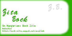 zita bock business card